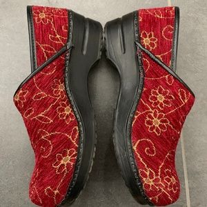 Dansko Red Embroidered Clogs (size 40)